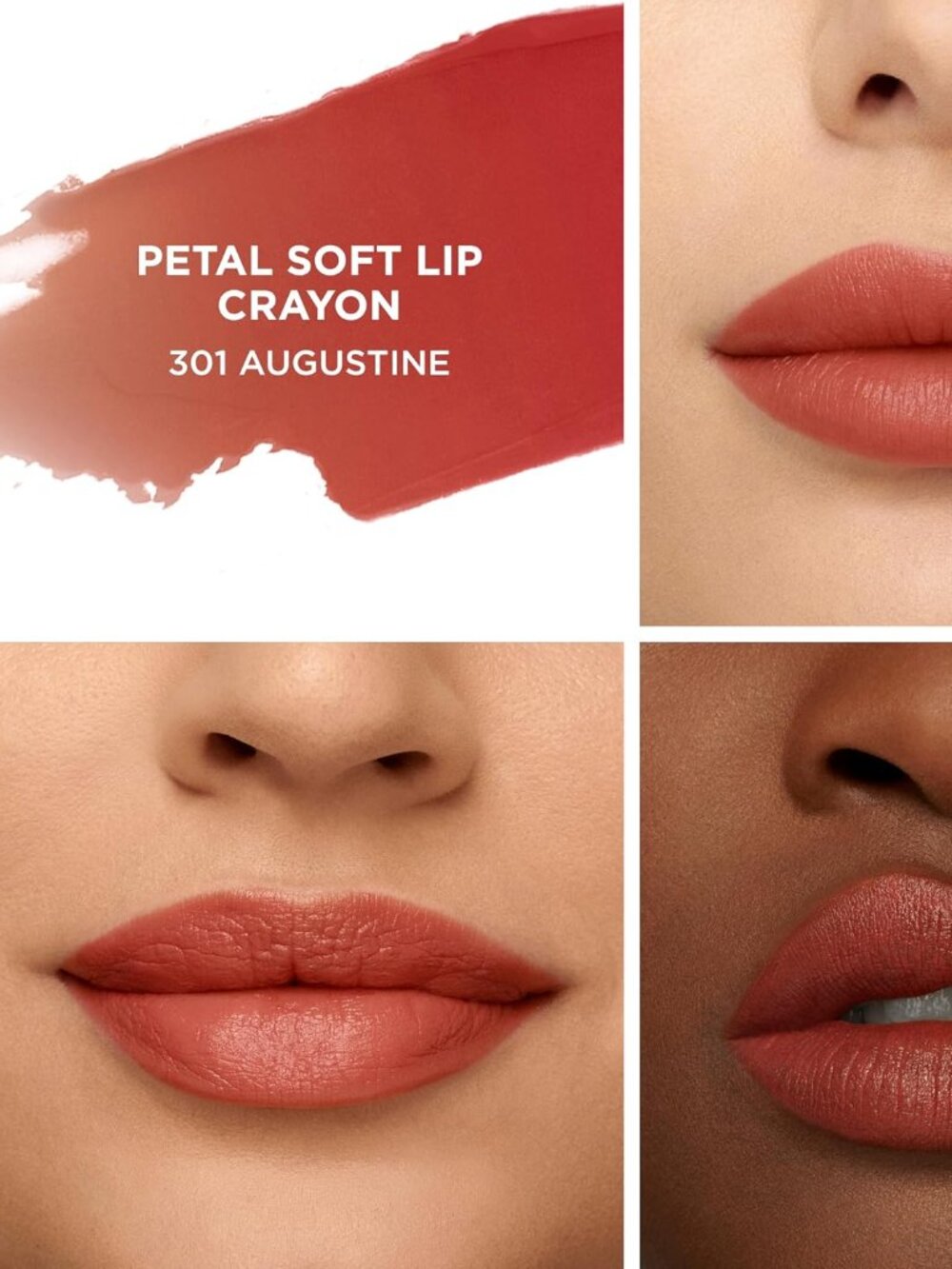 Laura Mercier Petal Soft Lipstick Crayon - 301 Augustine - Deep Coral Nude